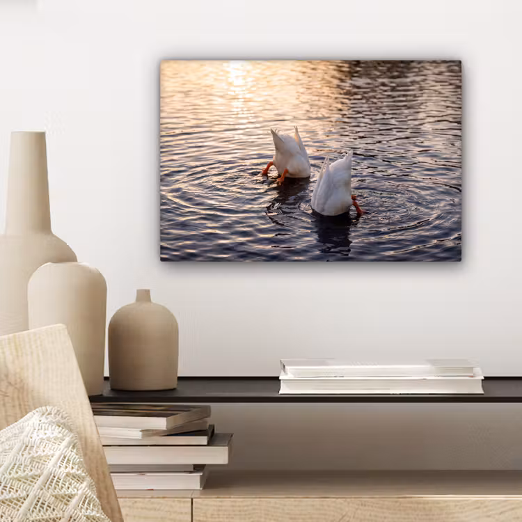 Canvas schilderij - Eenden - Water - Natuur — 5