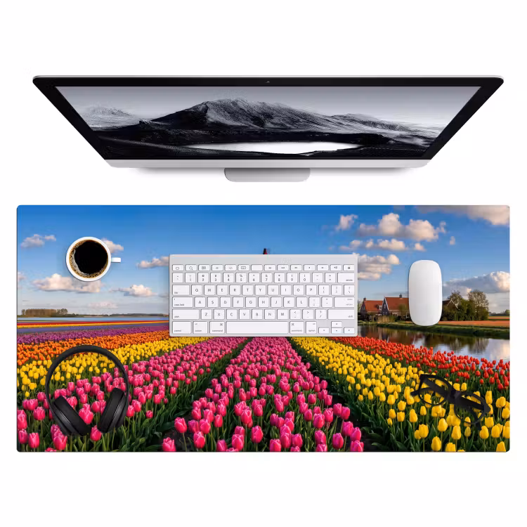 Bureau onderlegger - Tulpen - Holland - Molen - Kleurrijk — 4