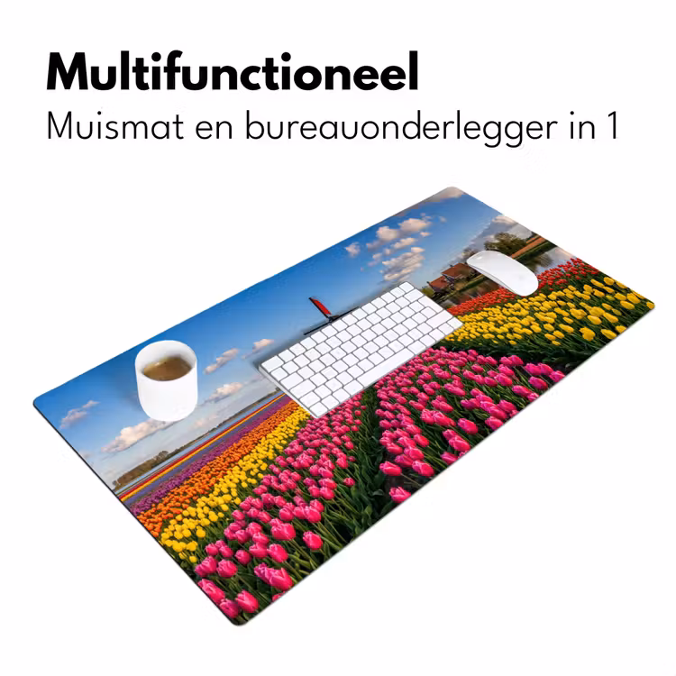 Bureau onderlegger - Tulpen - Holland - Molen - Kleurrijk — 7