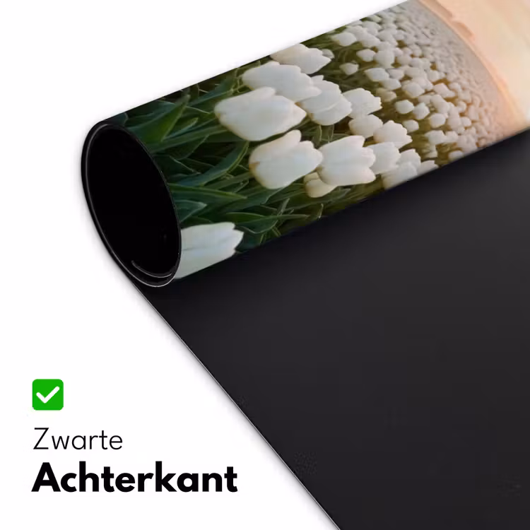 Bureau onderlegger - Tulpen - Landschap - Wit — 5