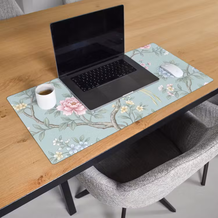 Bureau onderlegger - Vogel - Bloemen - Kleurrijk — 3