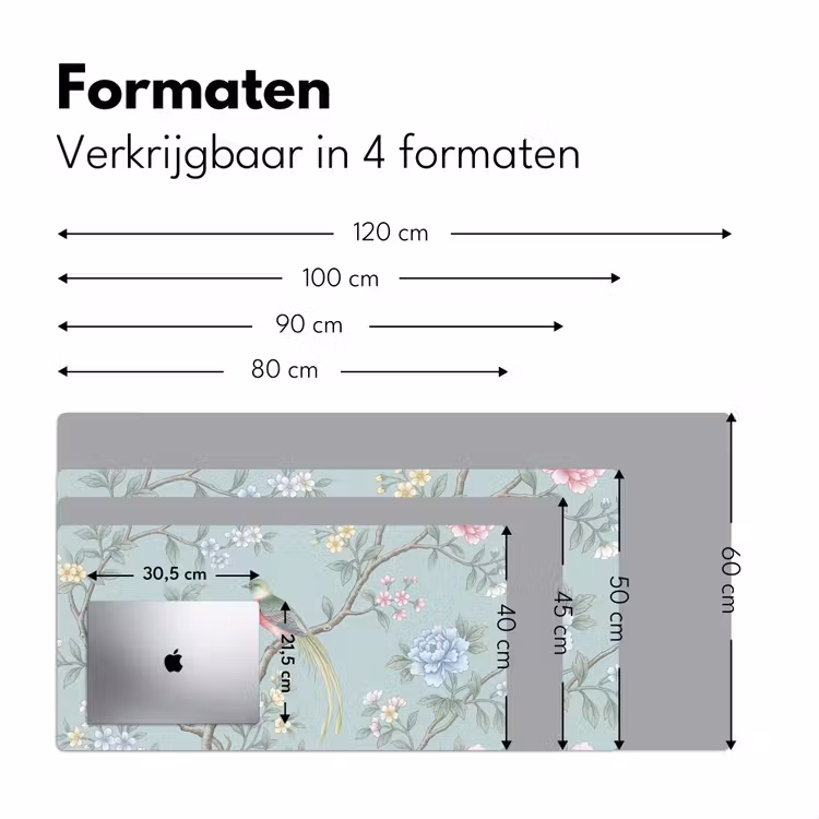 Bureau onderlegger - Vogel - Bloemen - Kleurrijk — 8