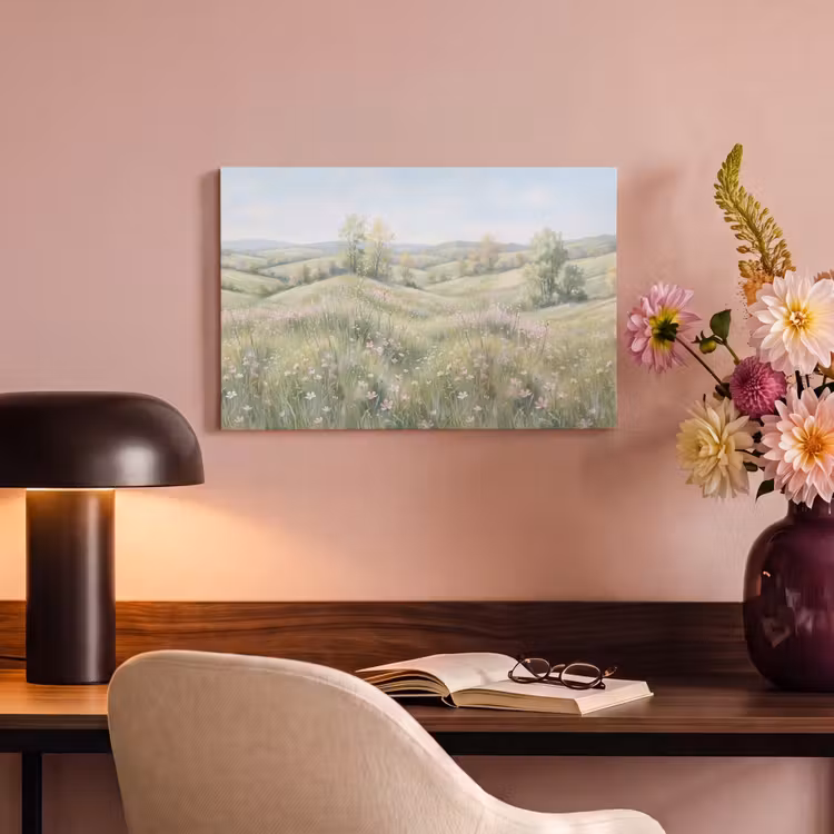 Canvas schilderij - Bloemen veld - Bloemen - Groen — 4