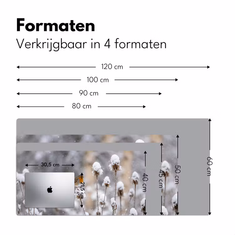 Bureau onderlegger - Roodborstje - Gedroogde bloem - Sneeuw - Winter - Vertederend — 8