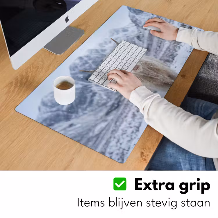 Bureau onderlegger - Schotse Hooglander - Sneeuw - Bergen - Winter — 6