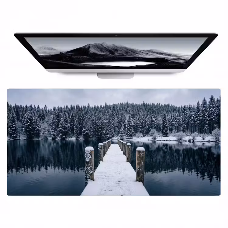 Bureau onderlegger - Steiger - Meer - Sneeuw - Bergen - Rustgevend — 1