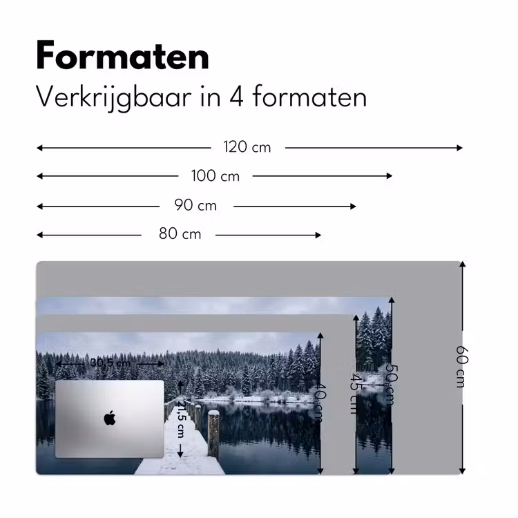 Bureau onderlegger - Steiger - Meer - Sneeuw - Bergen - Rustgevend — 8