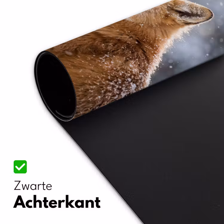 Bureau onderlegger - Vos - Sneeuwval - Portret - Winter - Sfeervol — 5