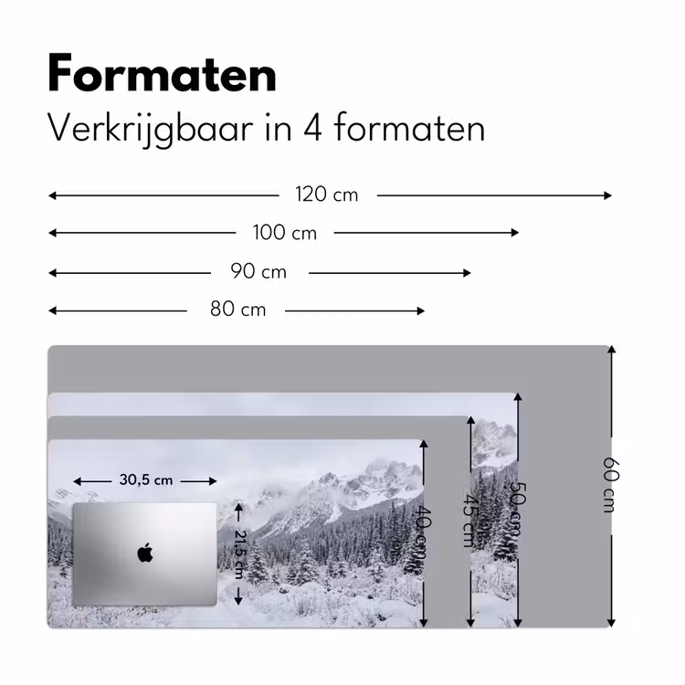 Bureau onderlegger - Weg - Bergen - Sneeuw - Naaldbos - Avontuurlijk — 8