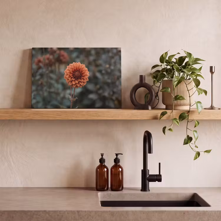 Canvas schilderij - Dahlia - Bloem - Natuur - Sfeervol — 3