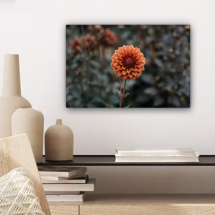 Canvas schilderij - Dahlia - Bloem - Natuur - Sfeervol — 5