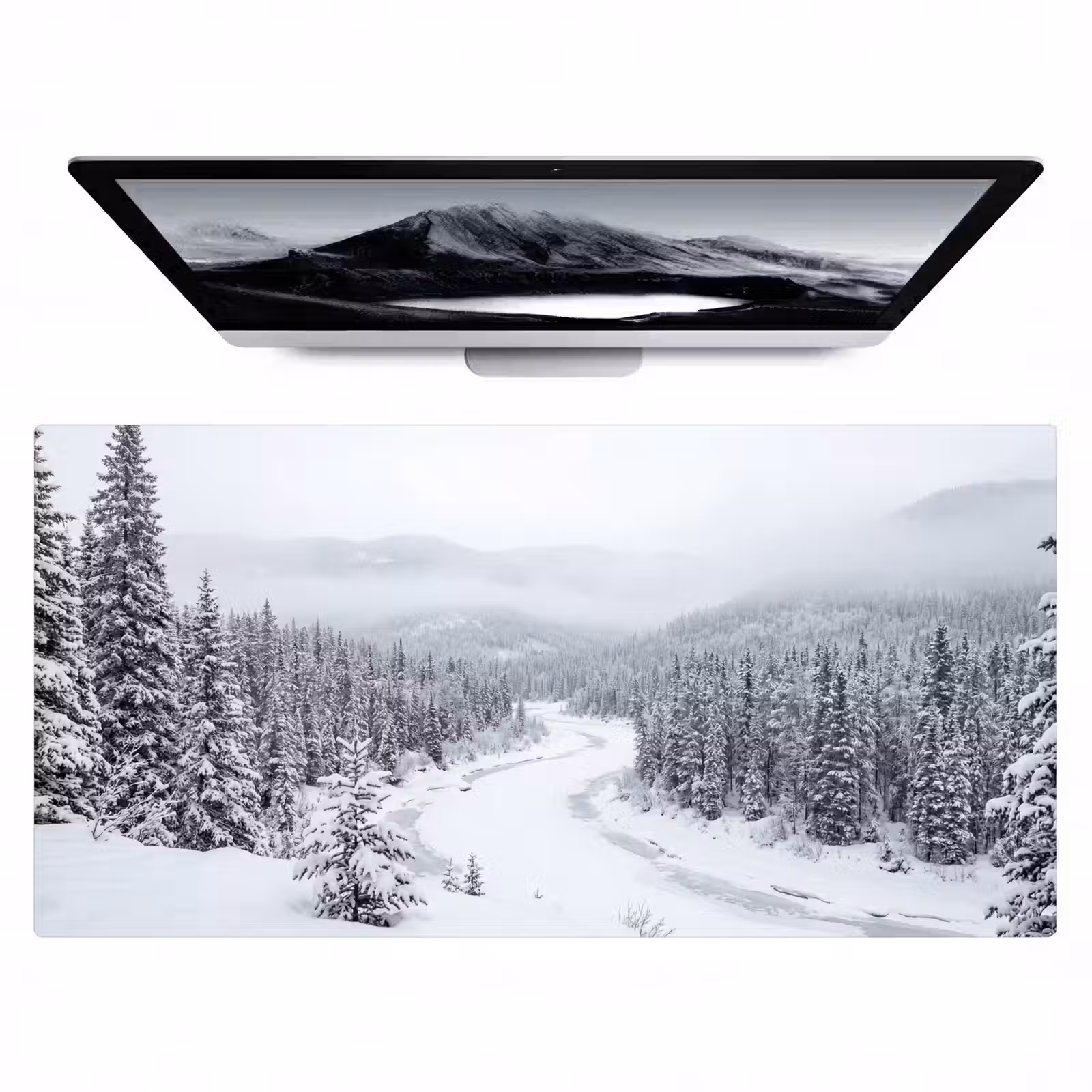 Bureau onderlegger - Rivier - Bevroren - Landschap - Winter — 1