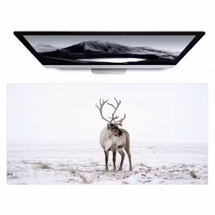 Bureau onderlegger - Rendier - Gewei - Sneeuw - Winter — 1