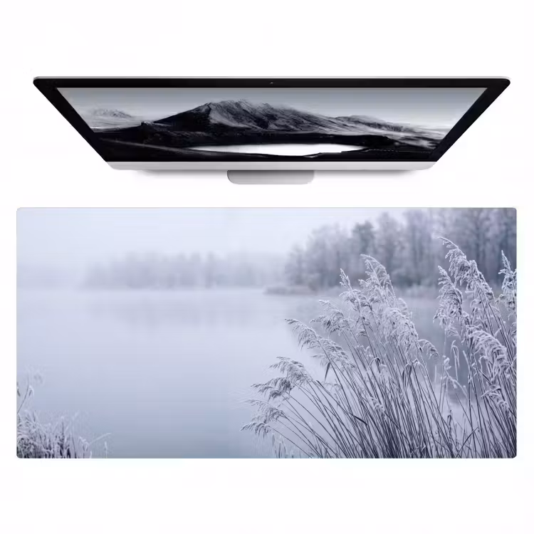 Bureau onderlegger - Riet - Bevroren - Winter - Natuur — 1