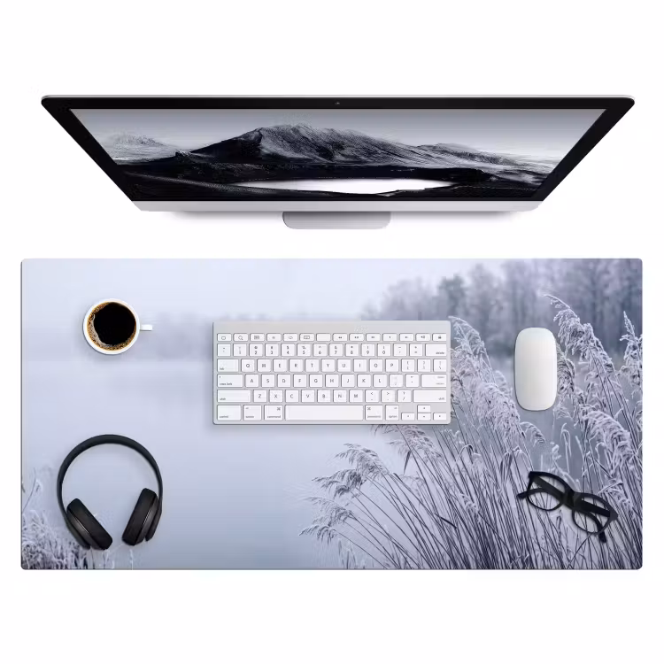 Bureau onderlegger - Riet - Bevroren - Winter - Natuur — 4