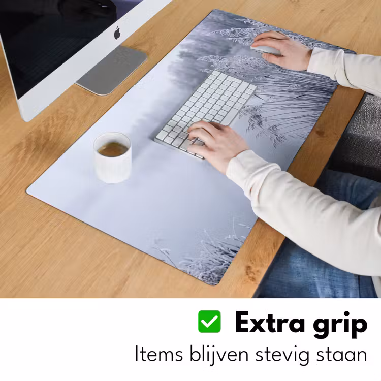Bureau onderlegger - Riet - Bevroren - Winter - Natuur — 6
