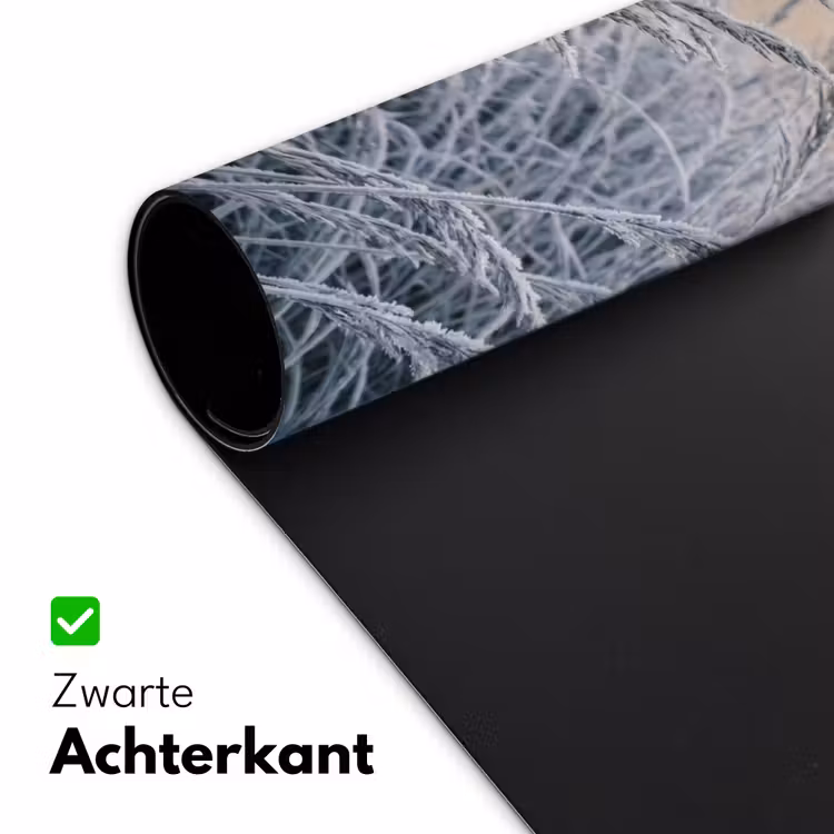 Bureau onderlegger - Rijp - Gras - Kristallen - Winter - Minimalistisch — 5