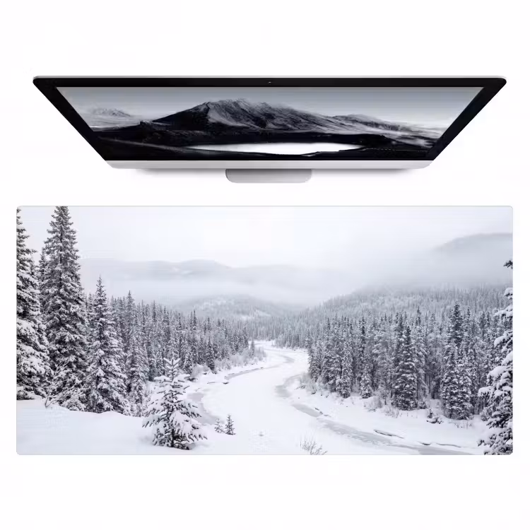 Bureau onderlegger - Rivier - Bevroren - Landschap - Winter — 1