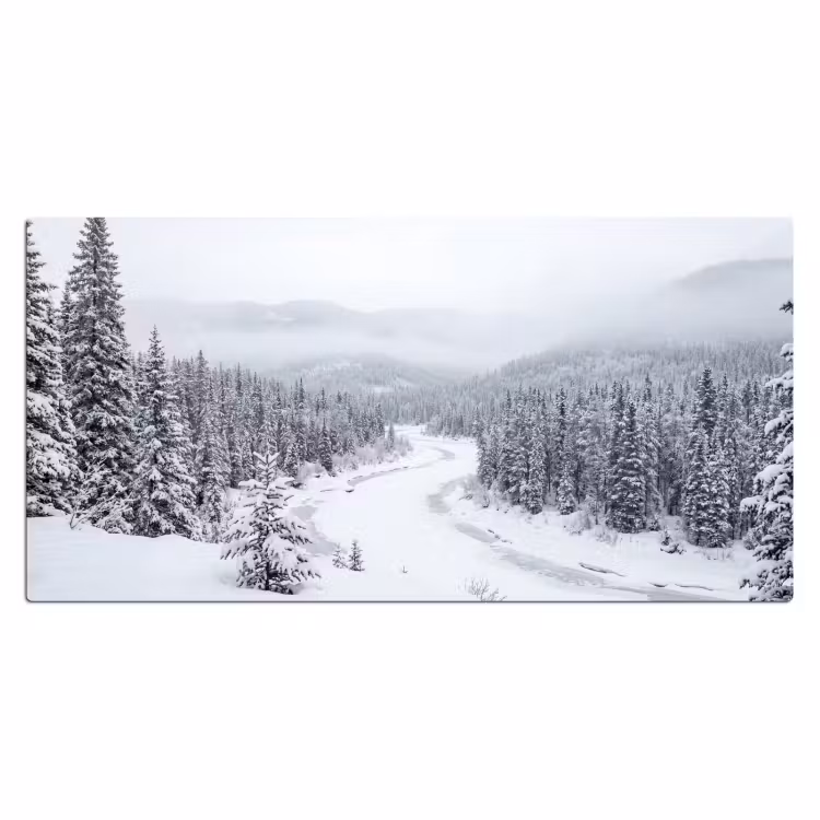 Bureau onderlegger - Rivier - Bevroren - Landschap - Winter — 2