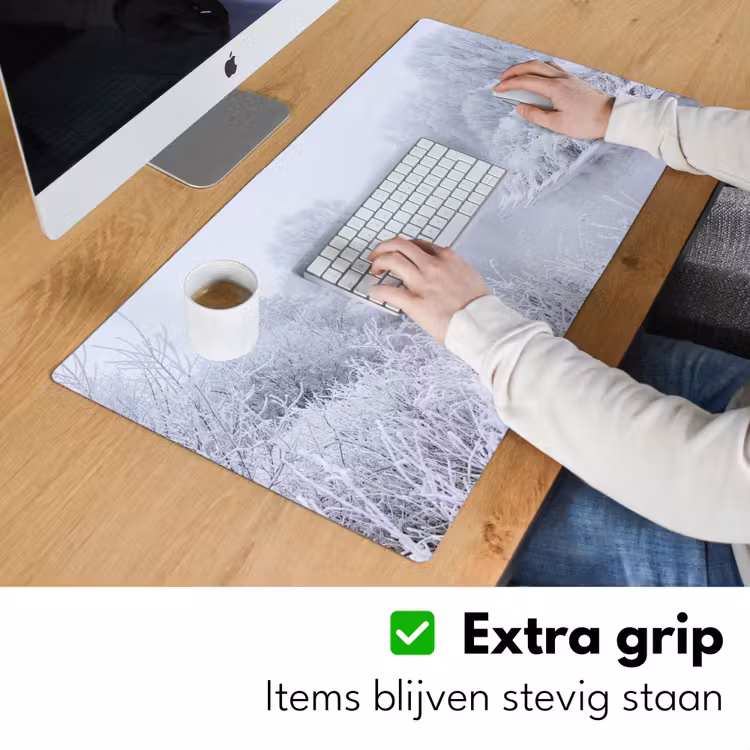 Bureau onderlegger - Rivier - Sneeuw - Bos - Winter - Schilderachtig — 6