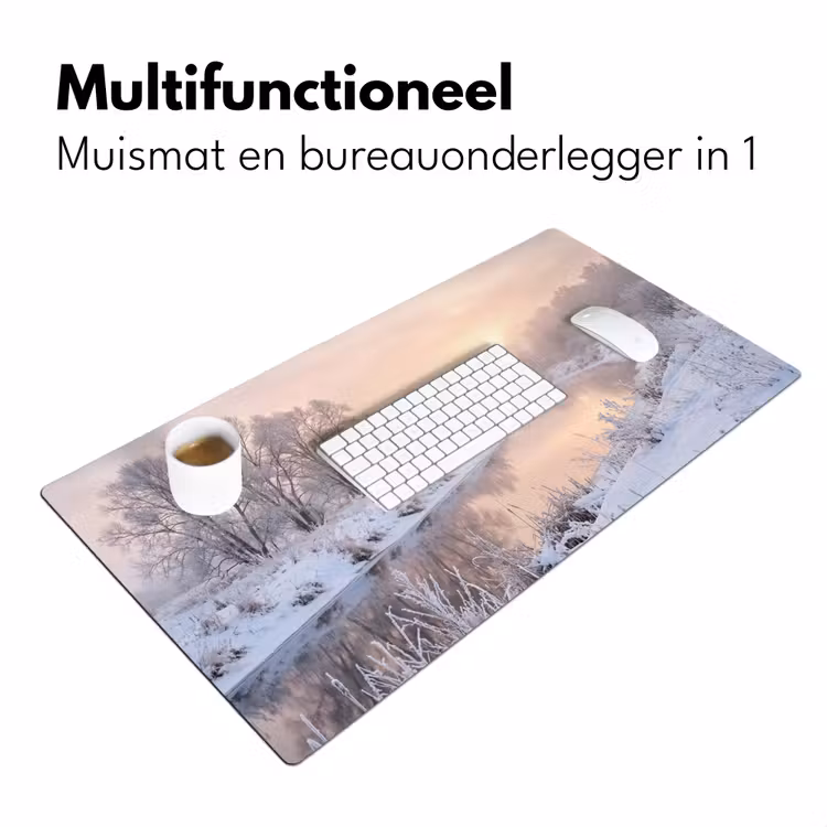Bureau onderlegger - Rivier - Winter - Landschap - Sneeuw - Zonsopgang — 7