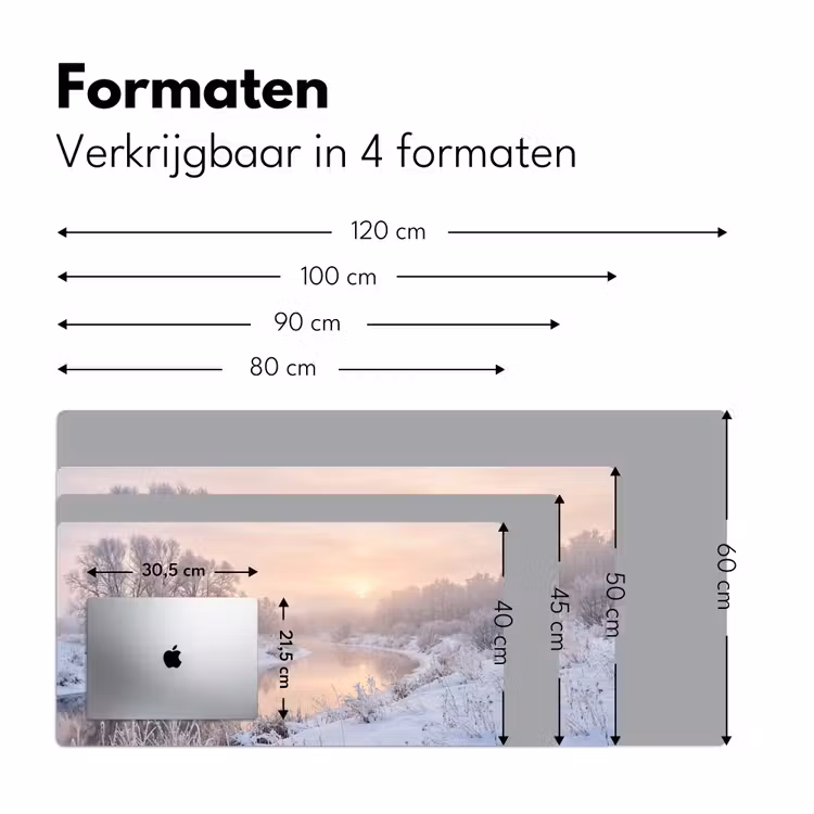 Bureau onderlegger - Rivier - Winter - Landschap - Sneeuw - Zonsopgang — 8