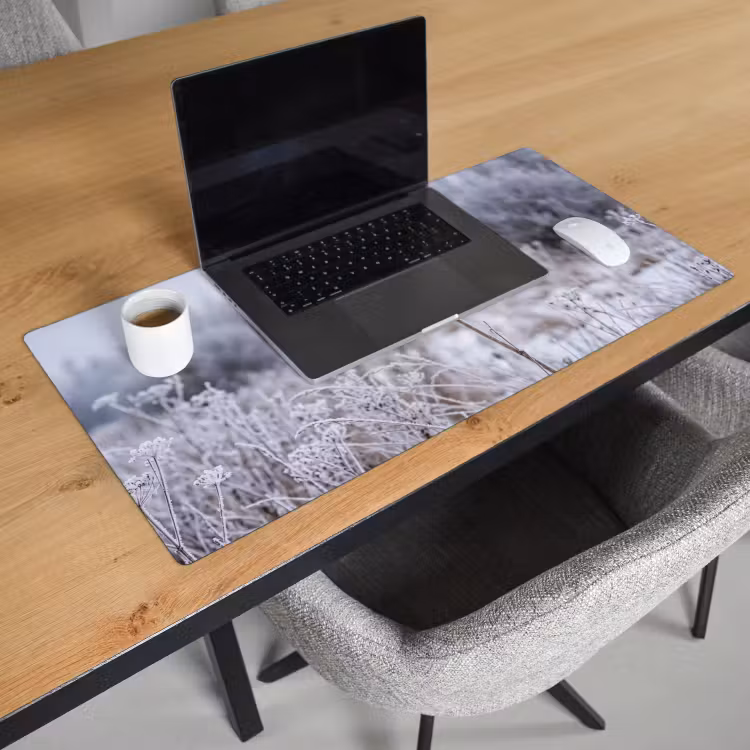 Bureau onderlegger - Schermbloem - Rijp - Kristallen - Winter - Delicaat — 3