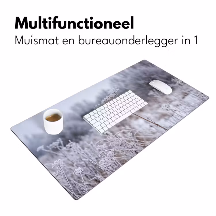 Bureau onderlegger - Schermbloem - Rijp - Kristallen - Winter - Delicaat — 7