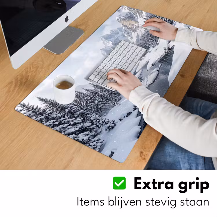 Bureau onderlegger - Sneeuwlandschap - Bergen - Rivier - Winter — 6