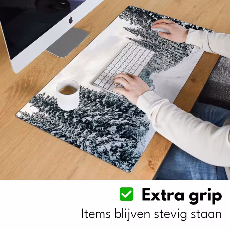 Bureau onderlegger - Weg - Sneeuw - Naaldbos - Winter - Avontuurlijk — 6