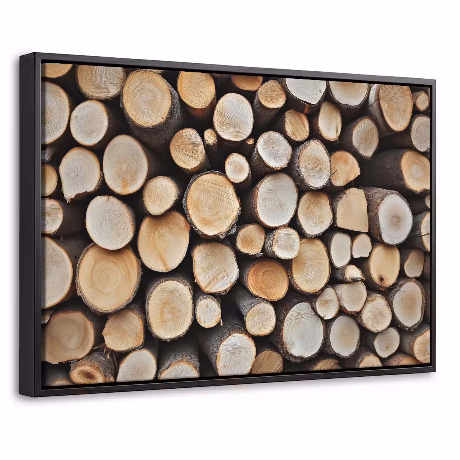Canvas met lijst - Hout - Boomstammen - Textuur — 1