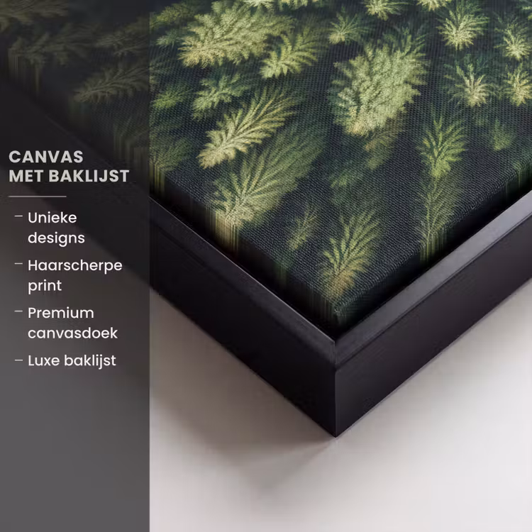 Canvas met lijst - Bomen - Naaldwoud - Structuur — 5