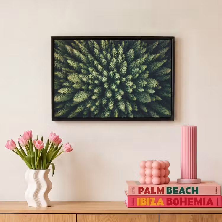 Canvas met lijst - Bomen - Naaldwoud - Structuur — 8