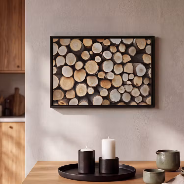 Canvas met lijst - Hout - Boomstammen - Textuur — 2