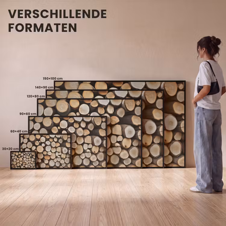 Canvas met lijst - Hout - Boomstammen - Textuur — 7