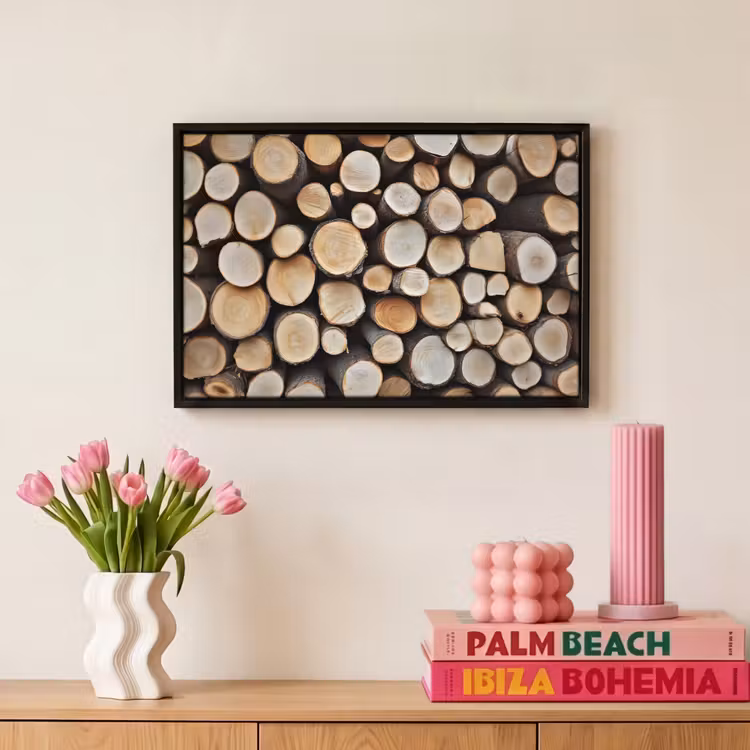 Canvas met lijst - Hout - Boomstammen - Textuur — 8