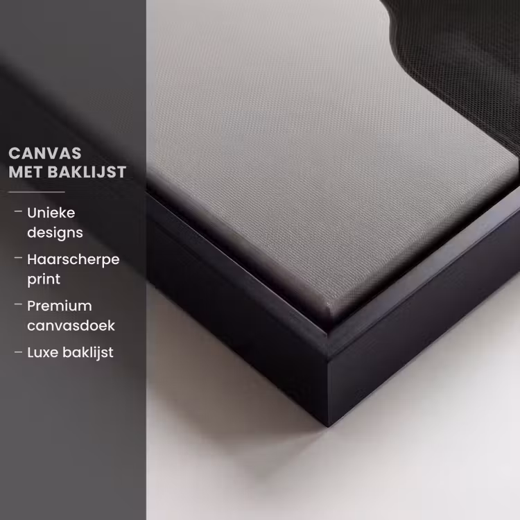 Canvas met lijst - Wijnflessen - Zwart - Minimalistisch — 5