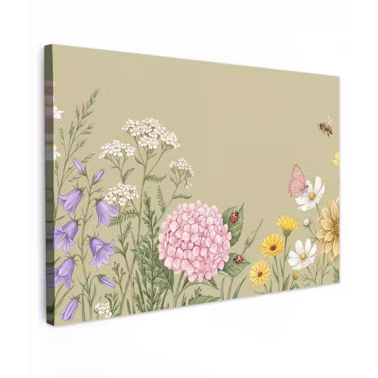 Canvas schilderij - Botanisch - Bloemen - Kleurrijk — 1