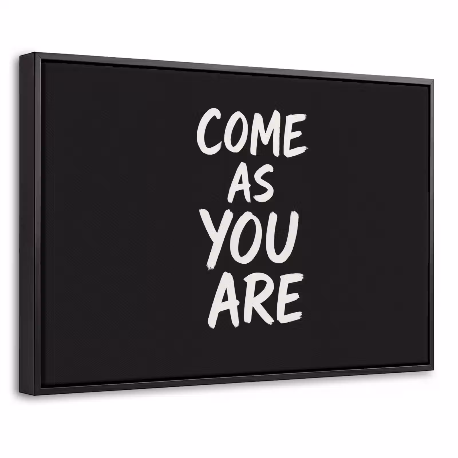Canvas met lijst - Quote - Zwart - Simpel — 1