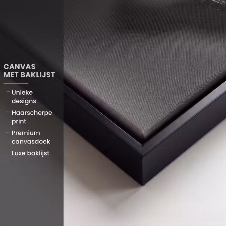 Canvas met lijst - Discobal - Gezicht - Glamour - Zwart — 5