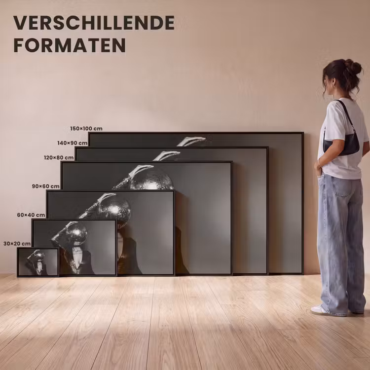 Canvas met lijst - Discobal - Gezicht - Glamour - Zwart — 7
