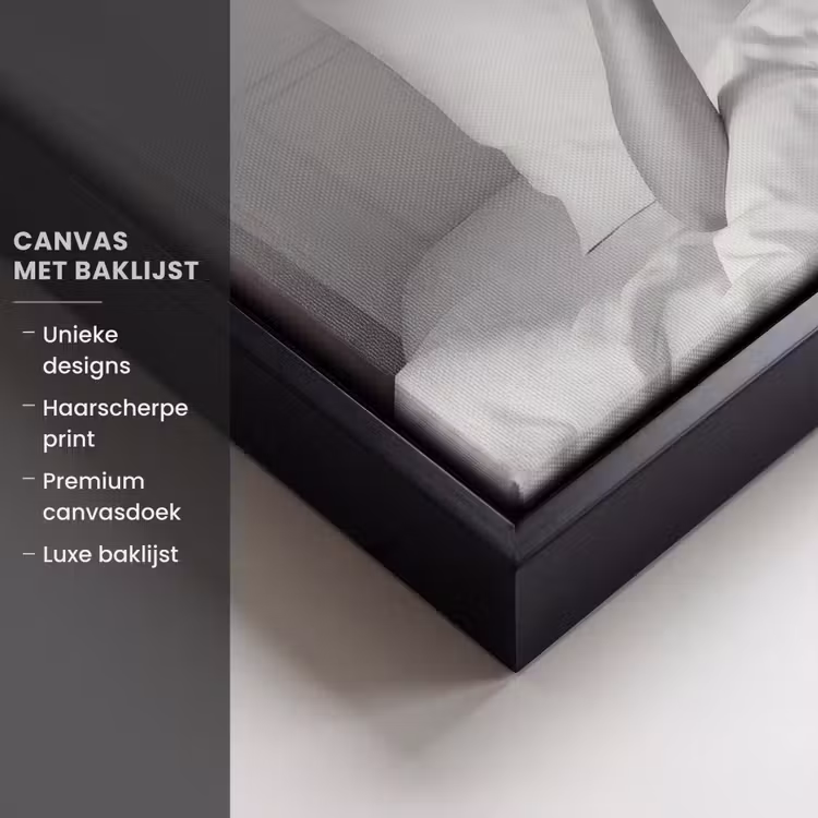 Canvas met lijst - Lakens - Armen - Wijn - Glas — 5