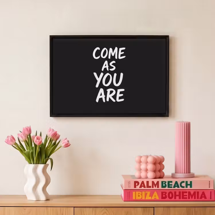 Canvas met lijst - Quote - Zwart - Simpel — 8