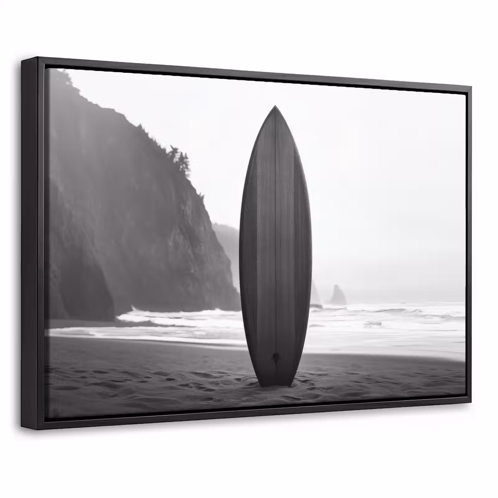 Canvas met lijst - Surfplank - Zand - Zee — 1