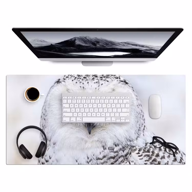 Bureau onderlegger - Sneeuwuil - Oog - Wildlife - Wit — 4