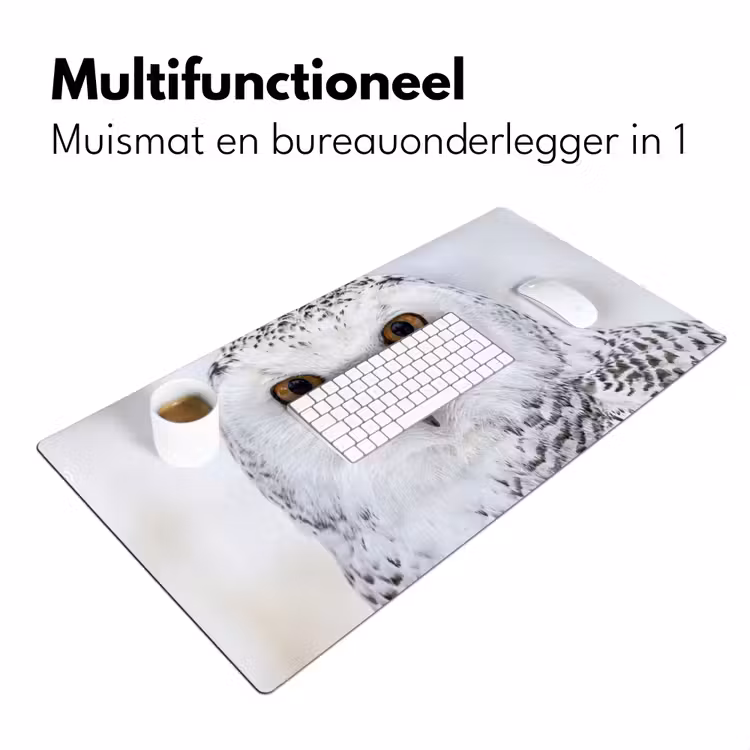 Bureau onderlegger - Sneeuwuil - Oog - Wildlife - Wit — 7