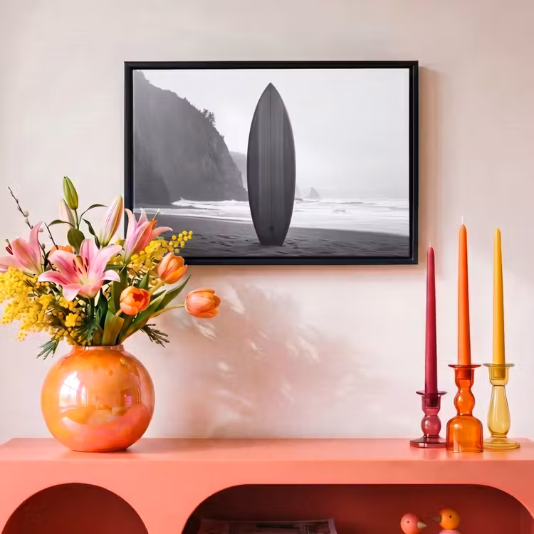 Canvas met lijst - Surfplank - Zand - Zee — 4