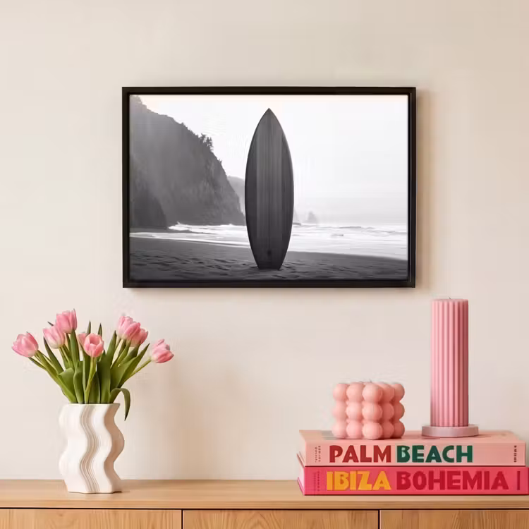 Canvas met lijst - Surfplank - Zand - Zee — 8