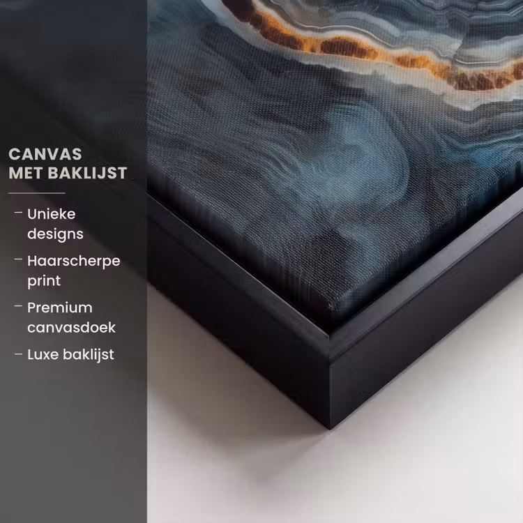 Canvas met lijst - Cirkel - Ringen - Steen - Tinten — 5