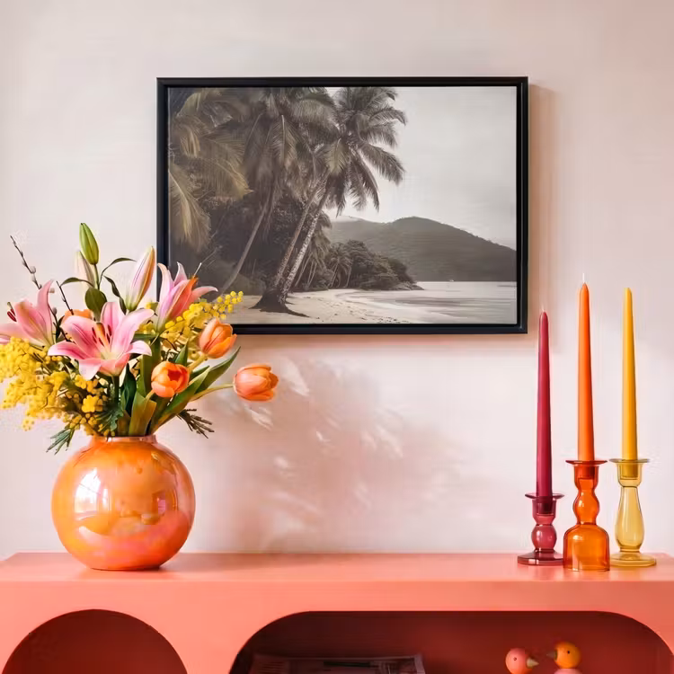 Canvas met lijst - Eiland - Palmboom - Zee — 4